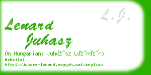 lenard juhasz business card